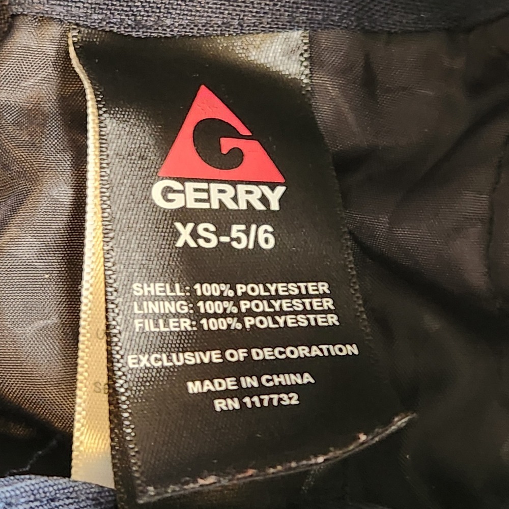 GERRY Hooded Ski Jacket Youth XS 5/6 Navy Blue Gray Snow Winter Cold Coat - Picture 3 of 5